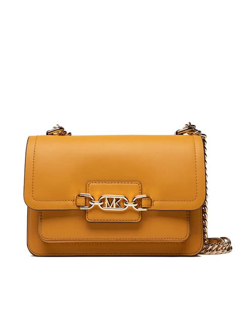 michael kors handtasche gelb goldkette|Michael Kors saffiano handbag.